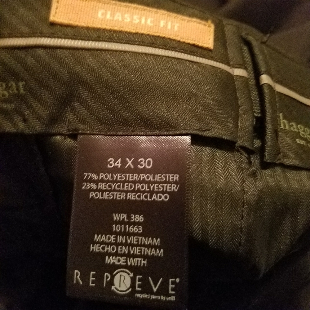Mens 34X30 black dress pants - Picture 4 of 4